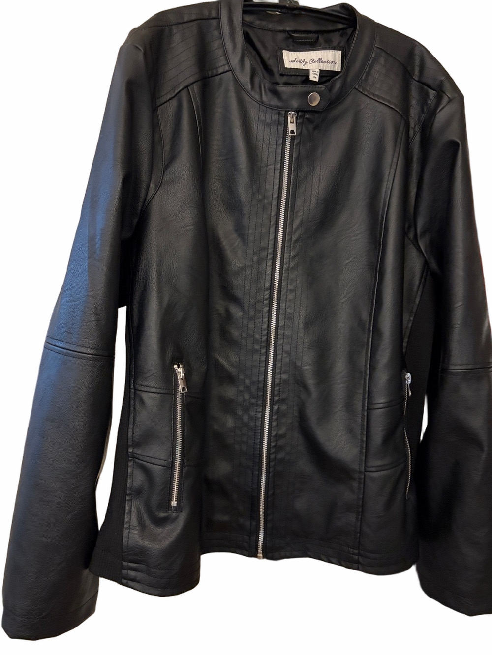Sebby Collection plus faux leather women’s biker  Jacket size 3x Motorcycle J.
